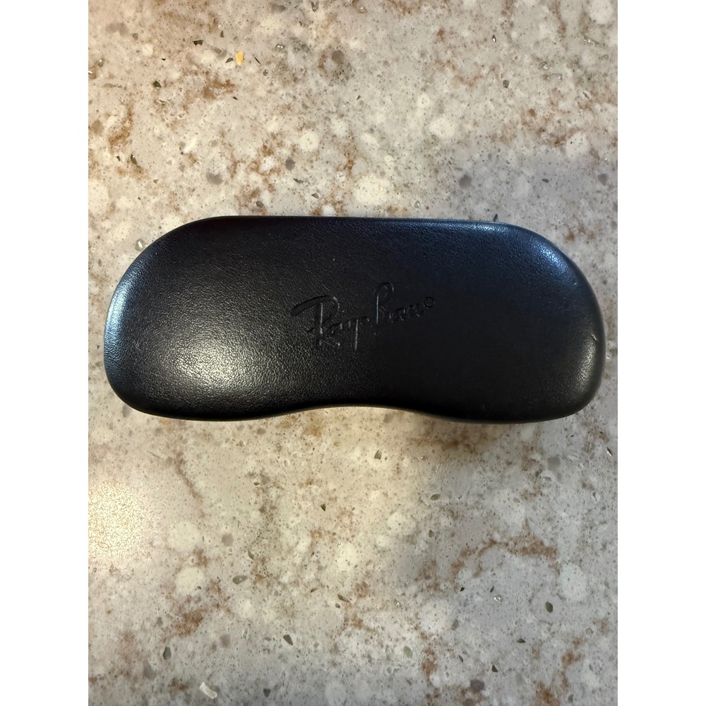 Ray-Ban Black Pebbled Hard Shell Sunglasses Eyeglasses Clamshell Case Logo